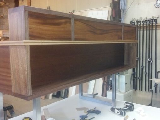 Custom Made Contemporary Exotic Wood Desk