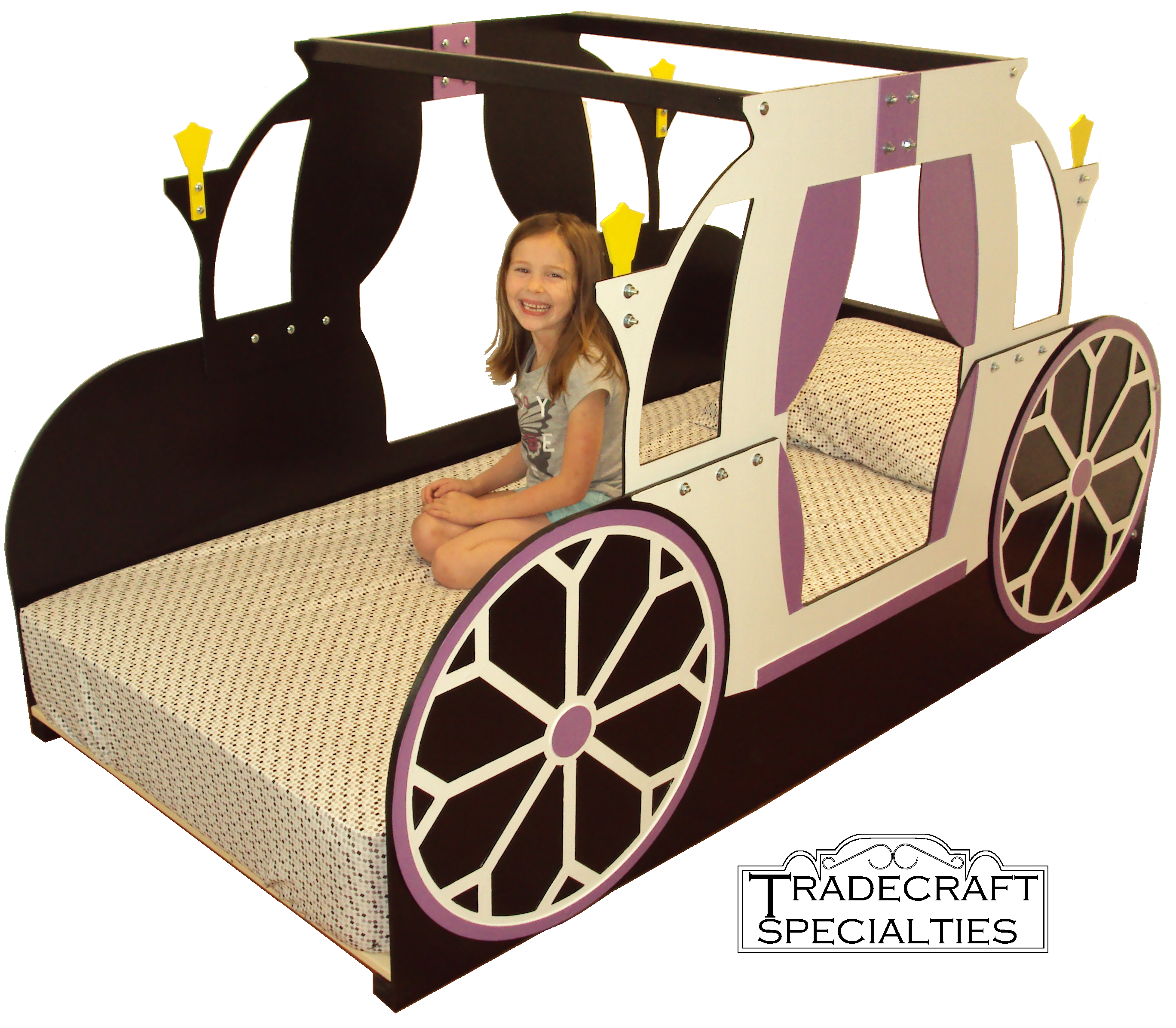 Hand Crafted Princess Carriage Twin, Princess Carriage Twin Bed Frame