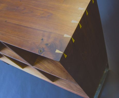 Custom Made Solid Harwood Double Decked Album Storage Console