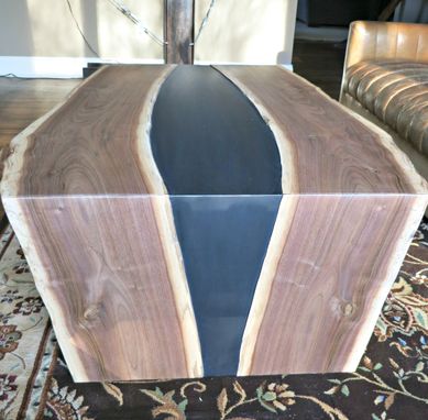Custom Made Bookmatched Walnut Coffee Table