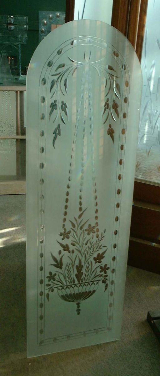 Custom Made Brilliant Cut Glass Door Panel by Cascade Crystal