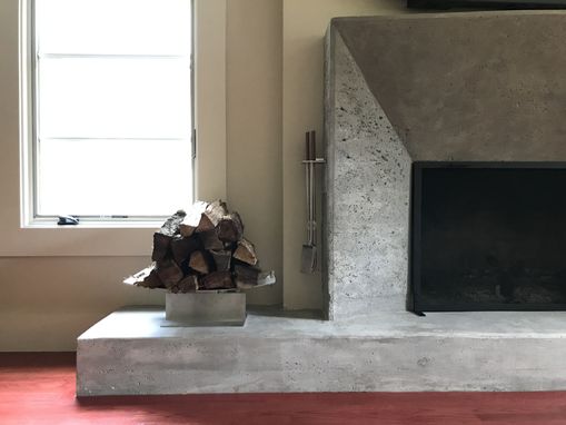 Custom Made Poured In Place Concrete Surround For Fireplace