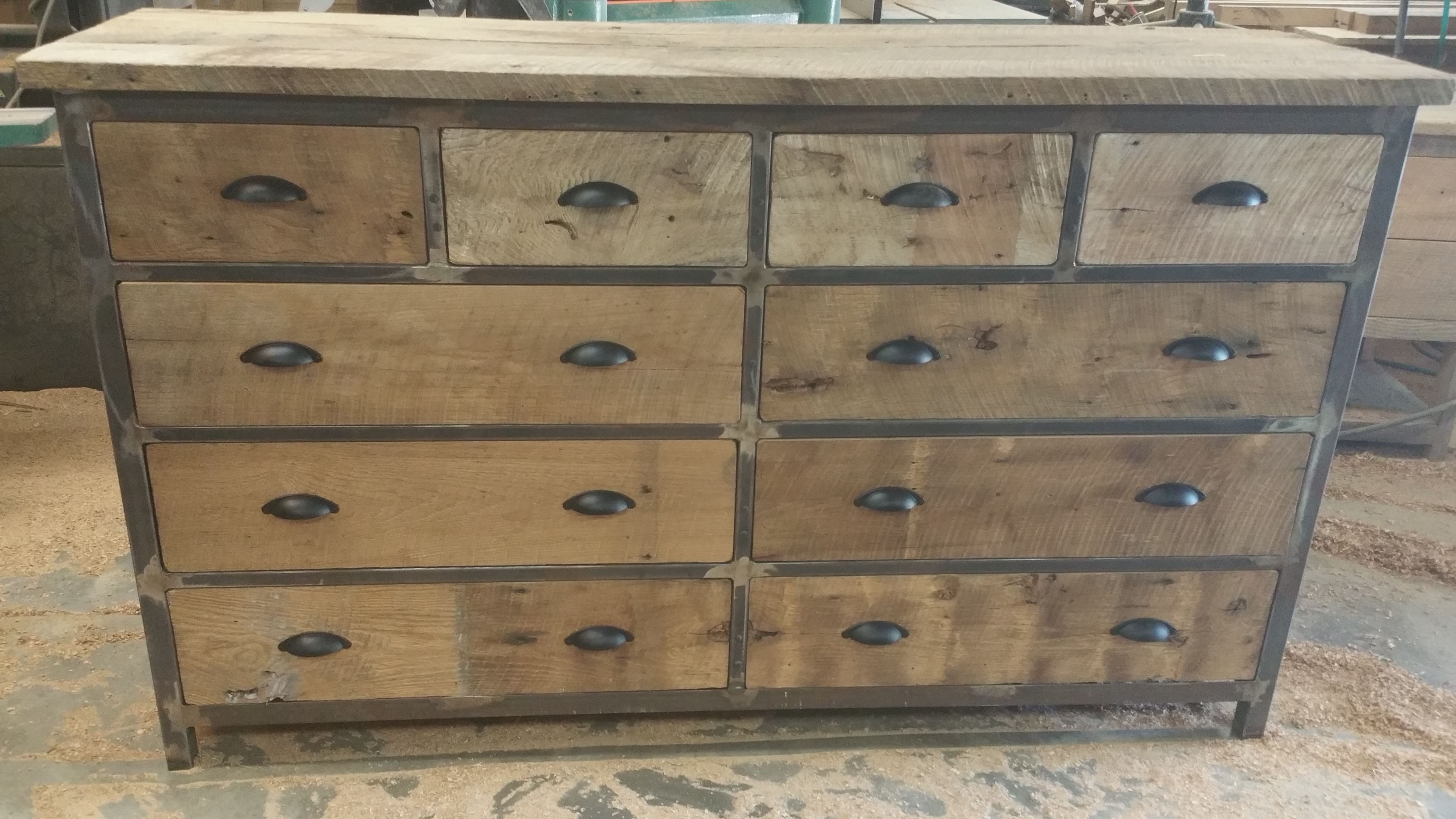 Buy Custom Reclaimed 10 Drawer Wooden And Metal Dresser, made to order ...