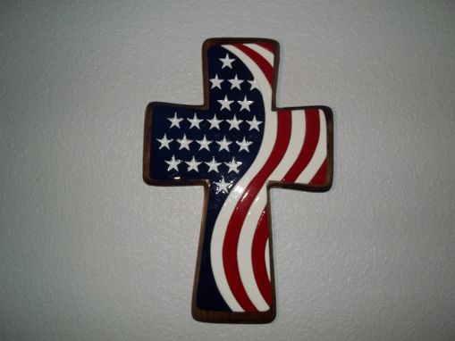 Custom Made American Flag Crosses