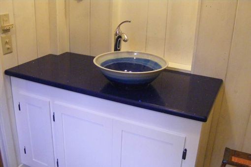 Custom Made Painted Vanity With Decorator Bowl