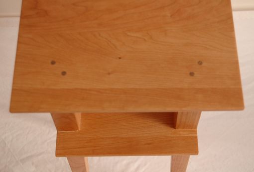 Custom Made Cherry Asian Side Table With Shelf