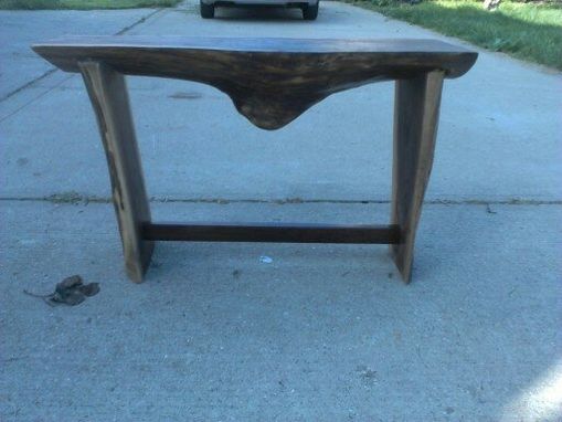 Custom Made Live Edge Solid Walnut Table