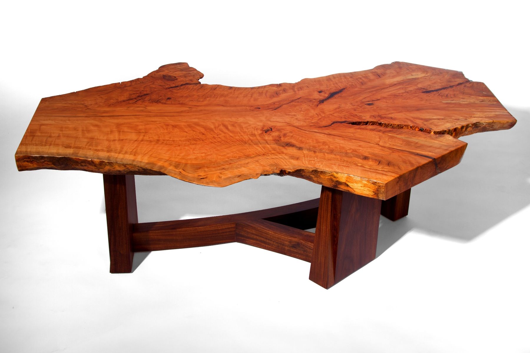 Hand Crafted Live Edge Beech Slab Coffee Table By J Holtz Furniture Custommade Com