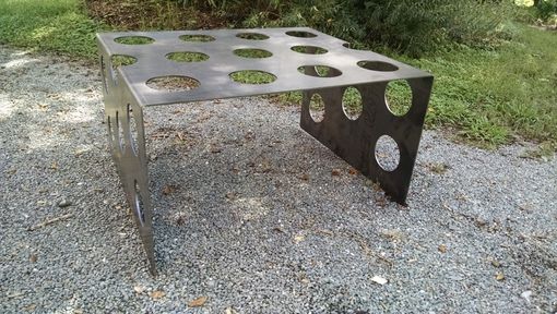 Custom Made Industrial Polka Dot Sheet Steel Coffee Table