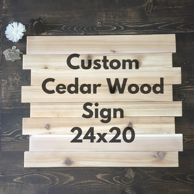 Custom Made 24x20 Cedar Multi-Board Rustic Sign Made To Order