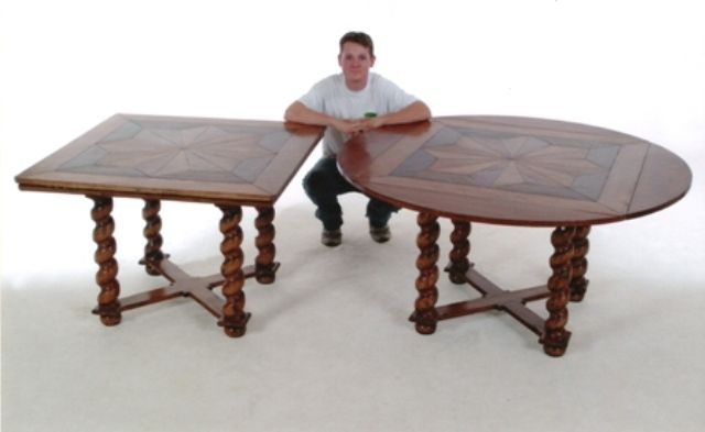 412 Square To Round Dining Table, Square To Round Table