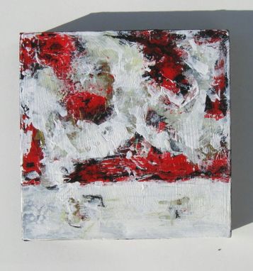 Custom Made Red Abstract Original Acrylic Painting On Canvas