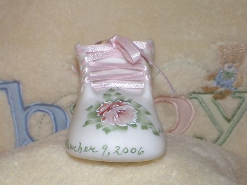 Custom Made Bisque Porcelain Baby Shoe - Girl