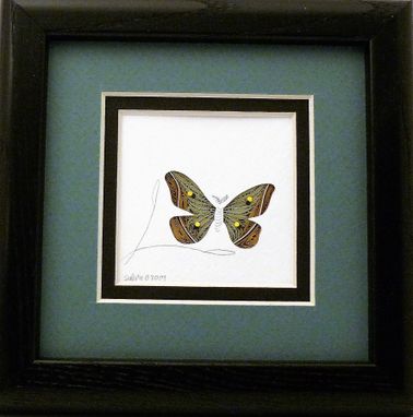 Custom Made Butterflies - Quilled Swallowtail Butterfly Miniature Wall Art Framed