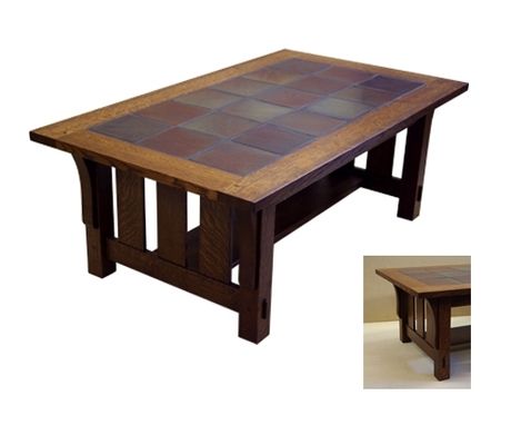 Custom Made Tile Top Coffee Table