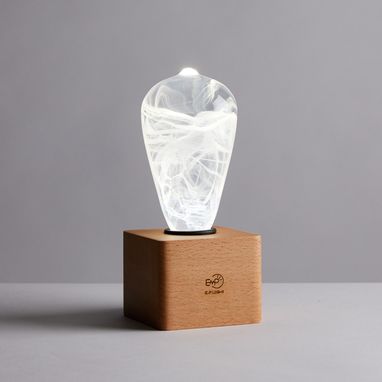 Custom Made Ep Light Handmade Art Fixtures Light, Table Lamp, Led Lightings - Snow