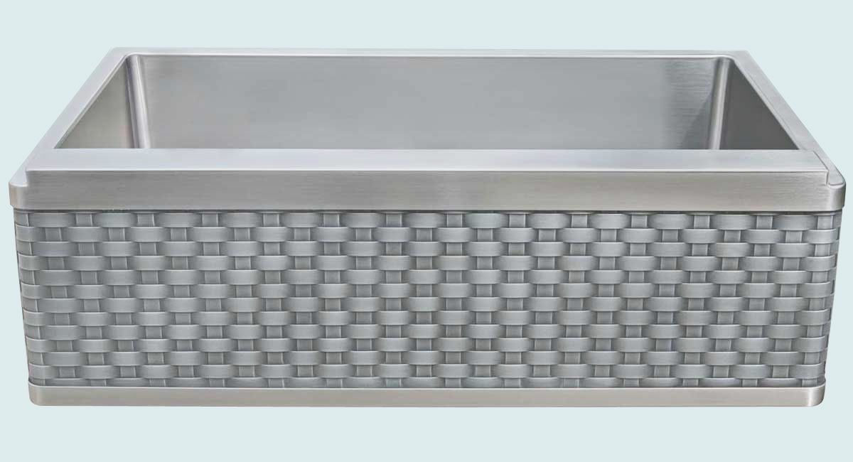 Custom Made Stainless Sink With Woven Zinc Apron by Handcrafted Metal