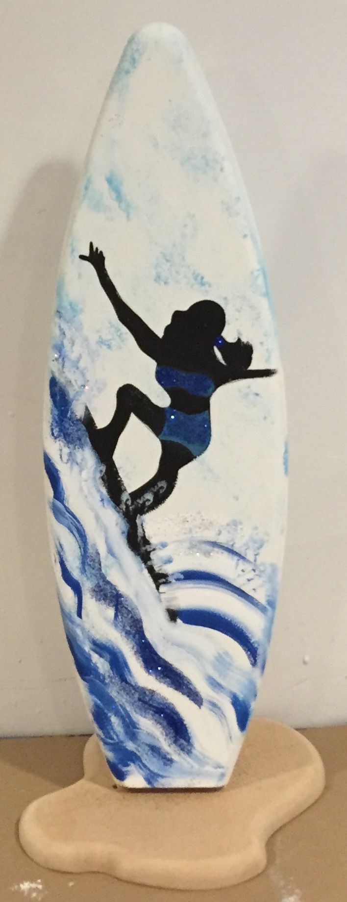 Buy Hand Crafted 2ft Tall Wooden Surfboard Table Party Centerpiece