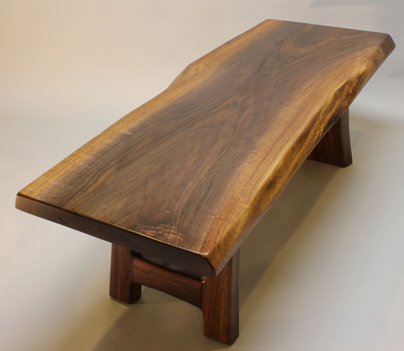 live edge coffee table with bark