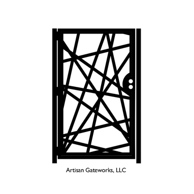 Custom Made Decorative Steel Gate - Strike - Geometric Gate - Steel Panel Art - Garden Gate - Metal Art - Modern