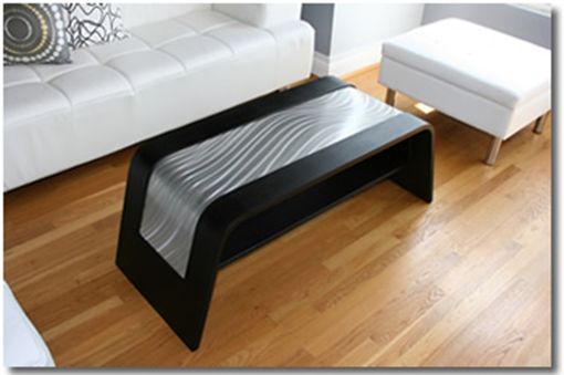 Custom Made Contemporary Wood & Metal Coffee Table