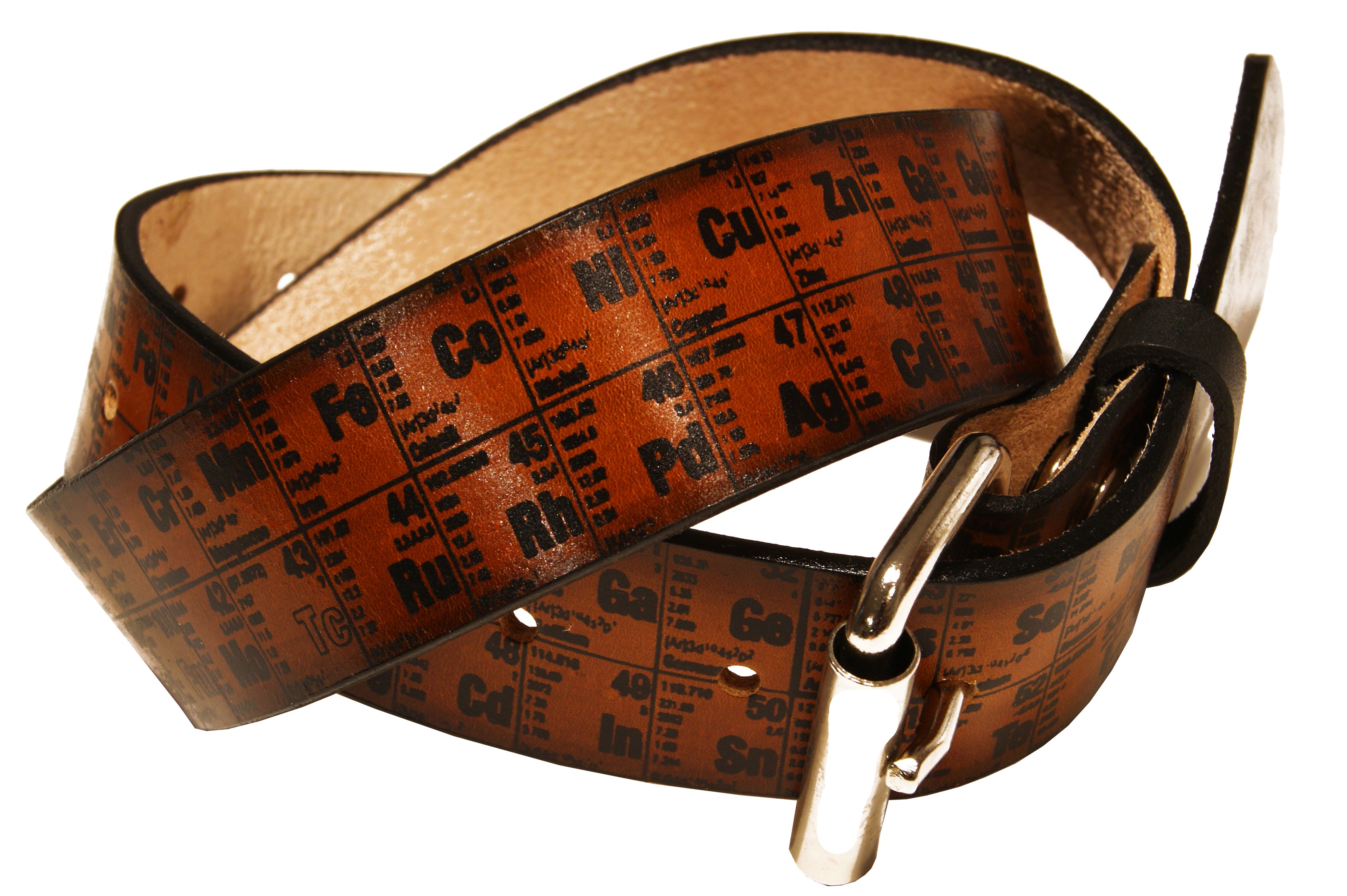 Project Transaction Mens Periodic Table Leather Belt