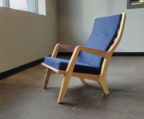 Custom Made Contemporary Body Form Lounge Reading Chair - Arm Version