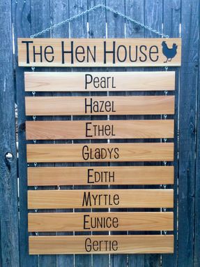 Custom Made Large Chicken Name Sign - The Hen House