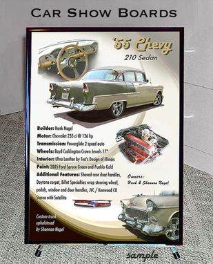 Custom Made Car Show Board Display - Automotive Art Signage