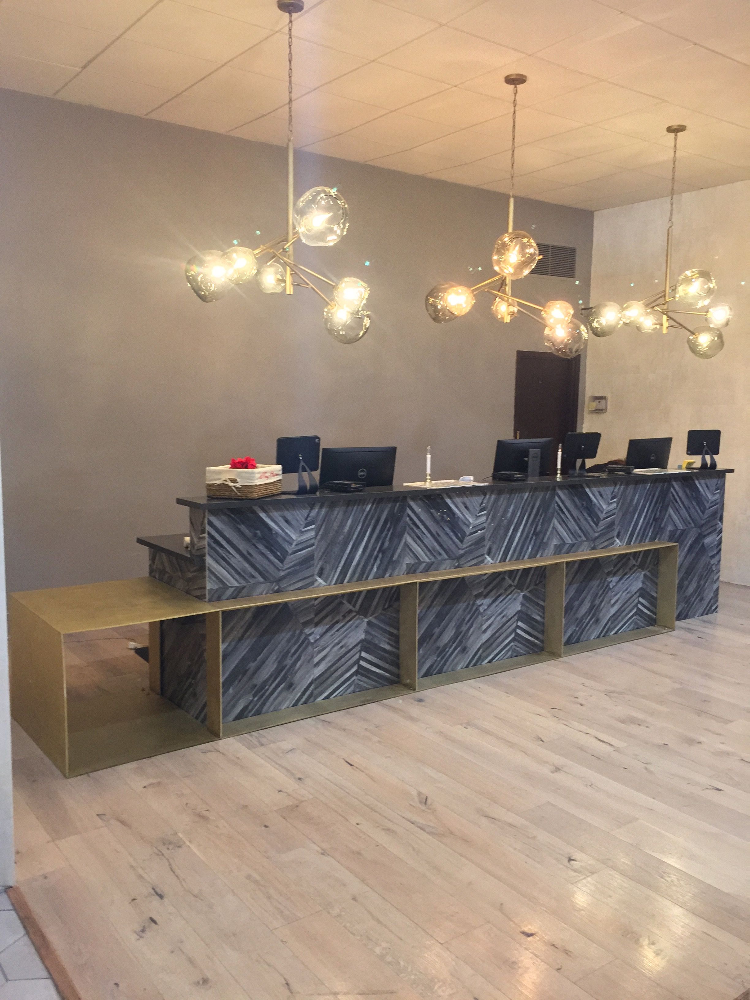 Hand Crafted Brass Hotel Reception Counter by Wanderlust Ironworks