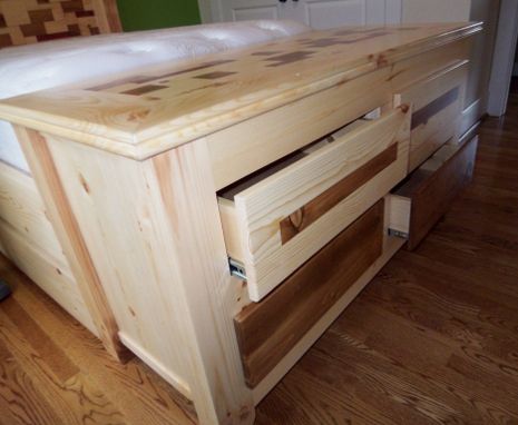 Custom Made Custom Pine Trundle Bed