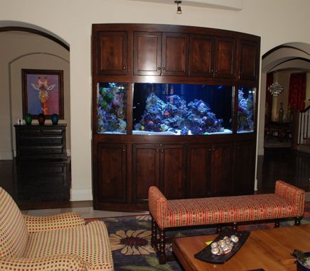Custom Made Rustic Radius Aquarium Stand/Cabinet Unit