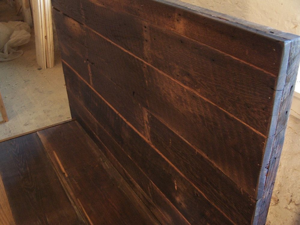 Buy Hand Crafted Asian Style Low Platform Bed From Reclaimed Wood, made to order from The Strong