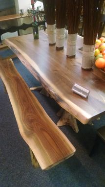 Custom Made Walnut Live Edge Double Stump Table