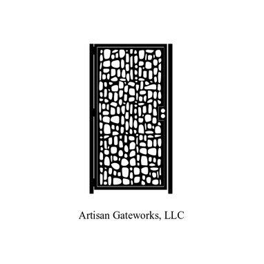 Custom Made Decorative Steel Gate - Cobblestone Gate Design - Garden Gate - Steel Art Panel
