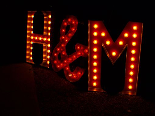 Custom Made H&M Vintage Marquee Art Letter Bulb Channel 3 Ft Each