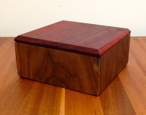 Custom Made Padauk Lidded Walnut Box