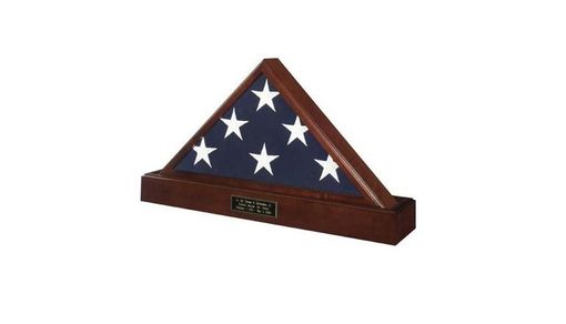 Custom Made Military Flag Case And Pedestal Urn