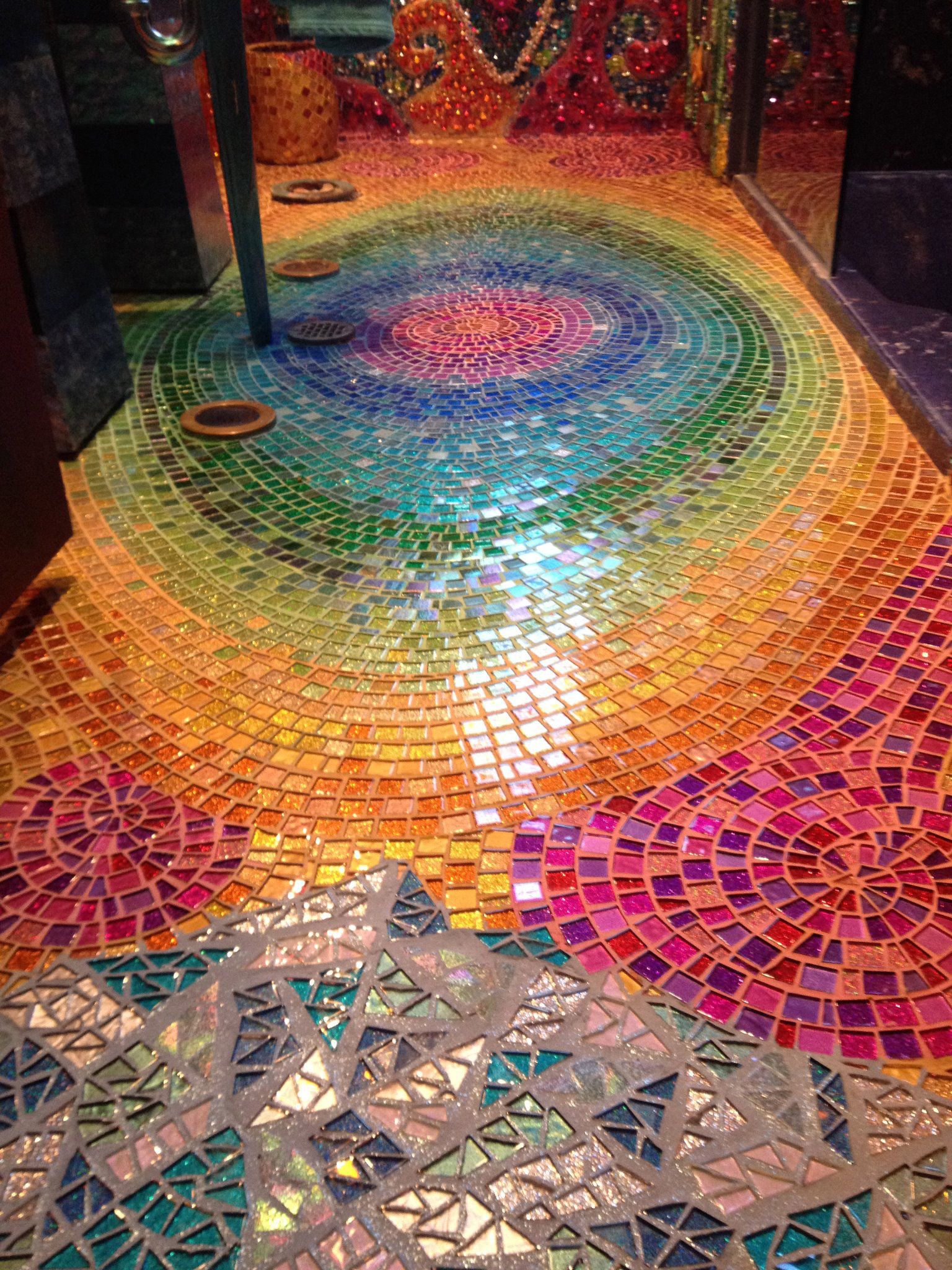 Custom Made Interior Floor Mosaic Art by Cailee Corbett Mosaics