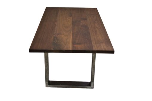 Custom Made Walnut Coffee Table, Modern Coffee Table, Coffee Table With Metal Legs, Farmhouse, Rustic