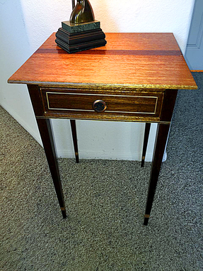 Custom Made Federal Style Side Table With Inlay