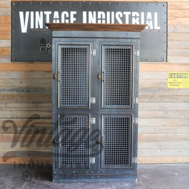 Custom Made Vintage Industrial Armoires