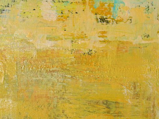 Custom Made Yellow Abstract Original Acrylic Painting On Canvas