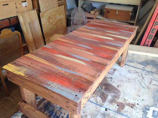 Custom Made Solid Wood Rustic Sunbeached Weathered Look Indoor/Outdoor Bench