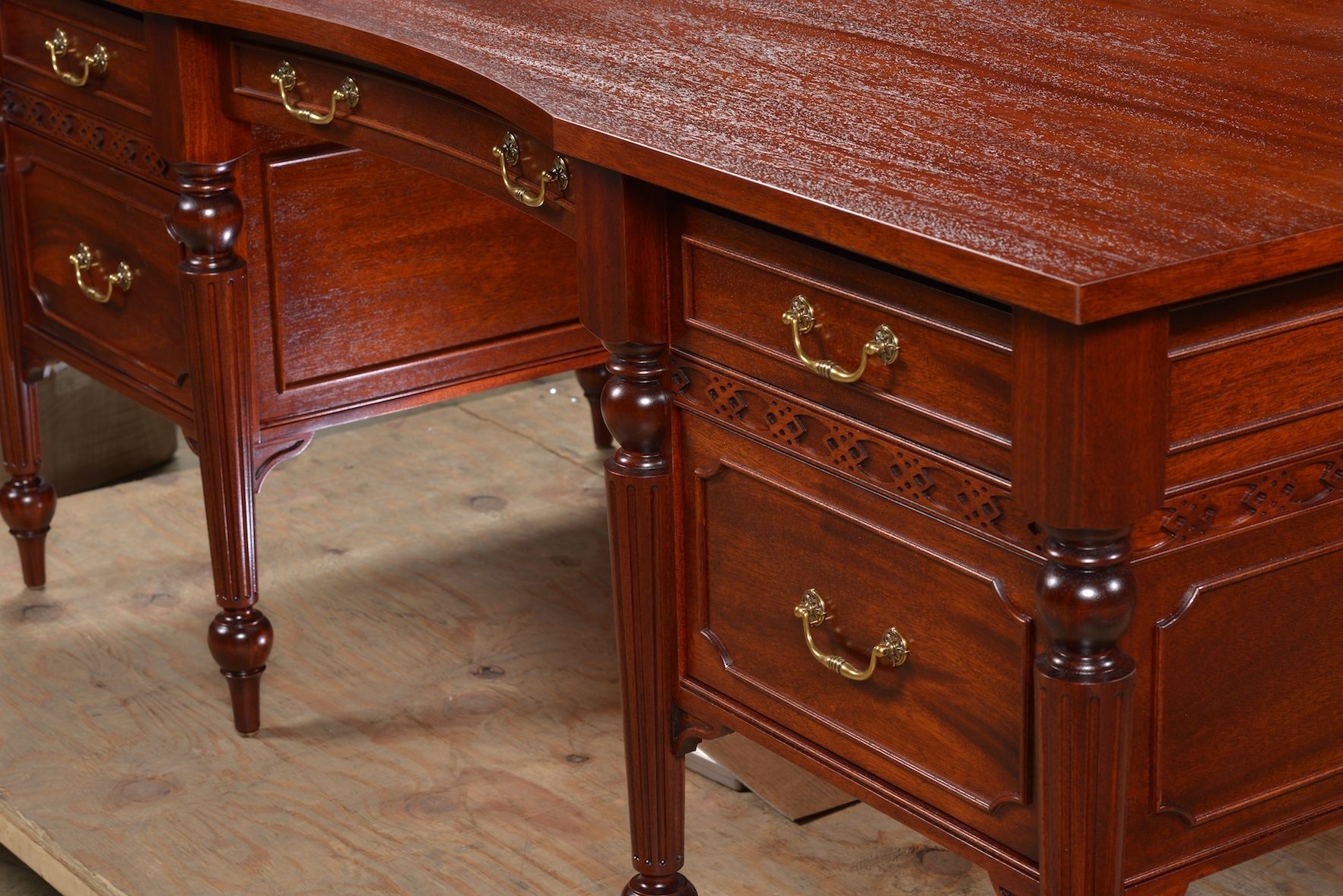 Hand Made Atticus Desk In Mahogany / 40'S Retro by Corl Design Ltd