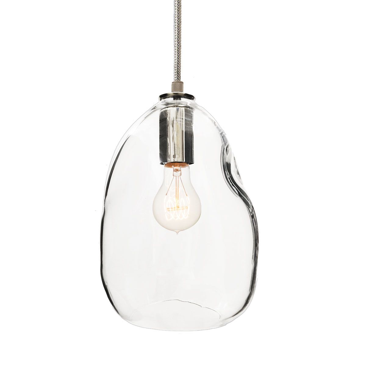 Hand Crafted Bubble Nickel Clear Pendant Light by Hammers And Heels ...