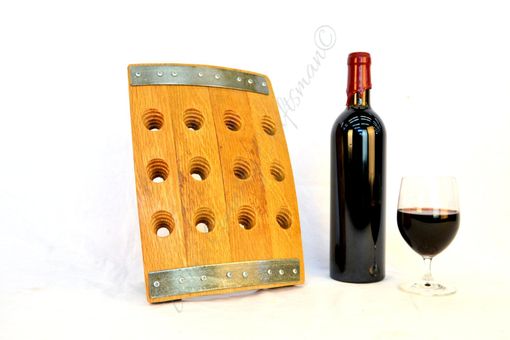Custom Made Wine Bottle Stopper Display - Vintner's Dozen 2 -  Made From Reclaimed California Wine Barrels