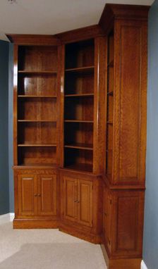 Custom Made Curly Cherry Bookcases