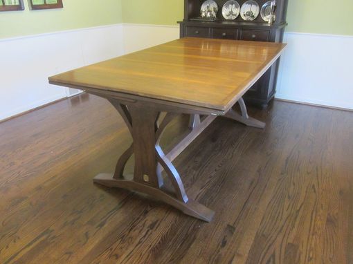 Custom Made Dutch Pullout Extension Table On Trestle Base