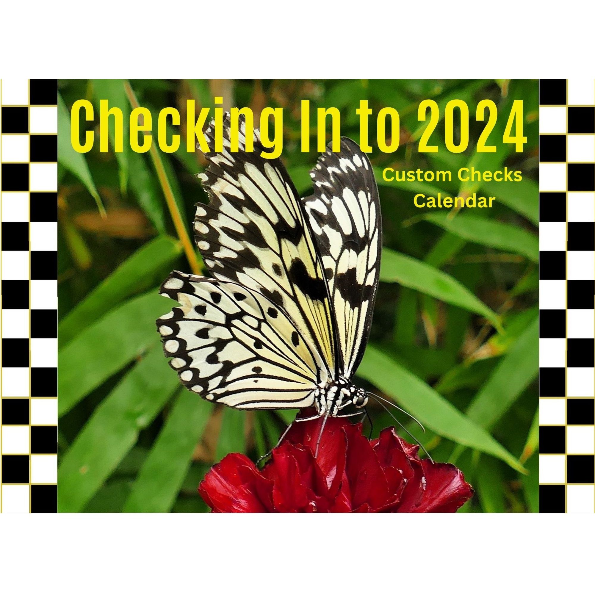 Buy Custom Black And White Checks Wall Decor 2024 Calendar Whimsical   2309d73027cd1f0 1 